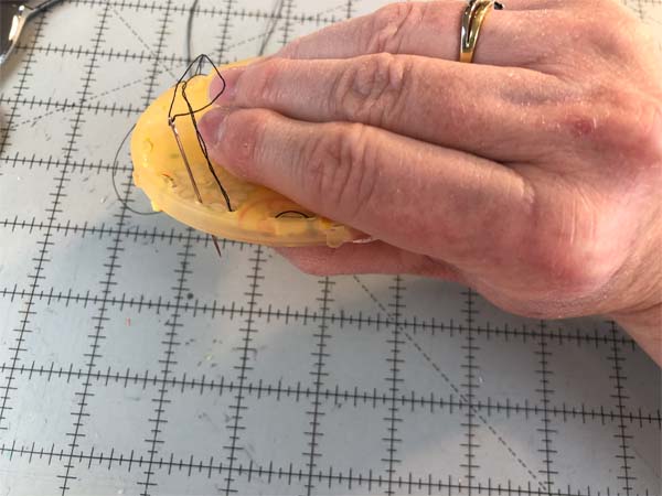 Fabric Yo Yo Second Stitch End