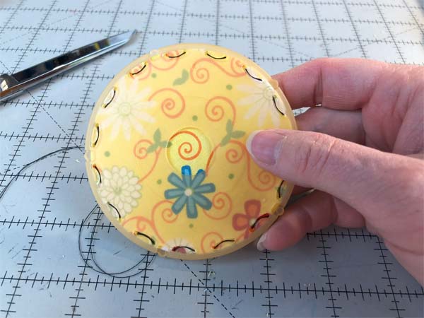 Fabric Yo Yo Stitching Complete Back