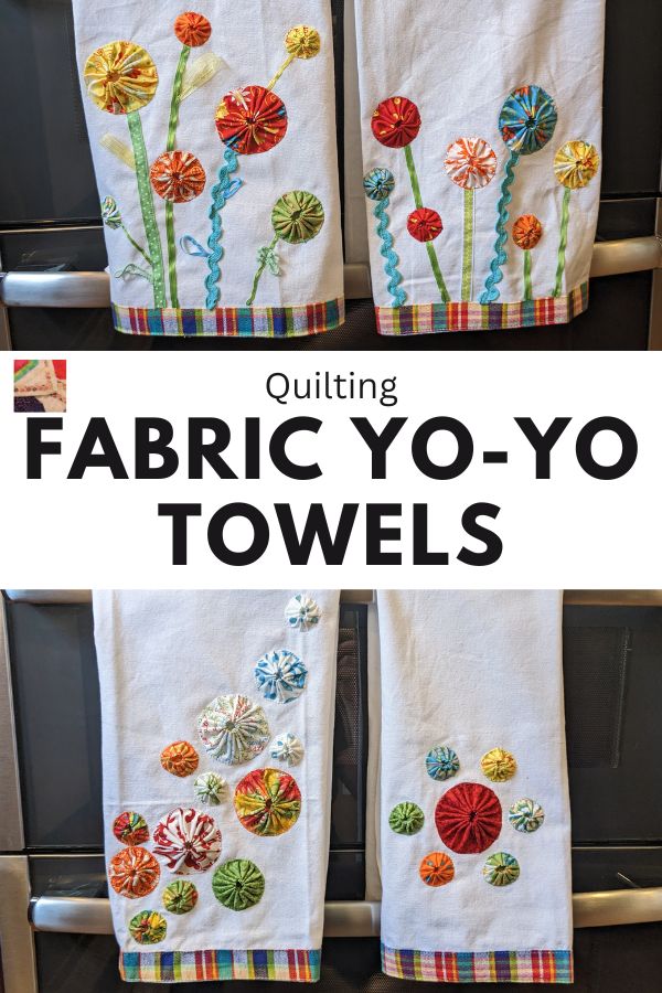 Fabric Yo-yo Towels - pin