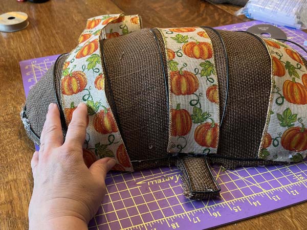 Fall Wreath Add third ribbon