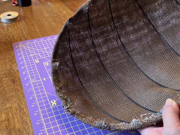 Fall Wreath Burlap Glued