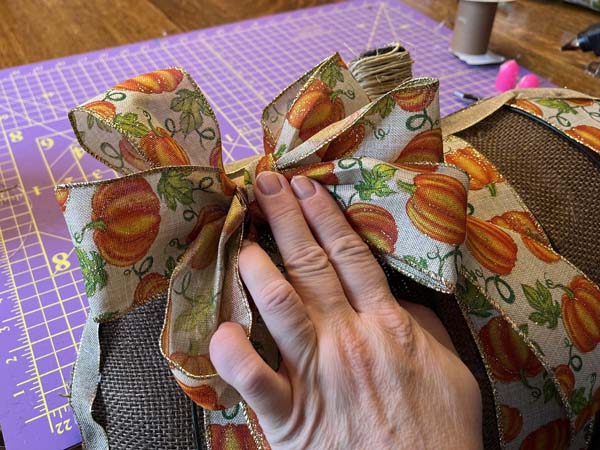 Fall Wreath Glue on Bow