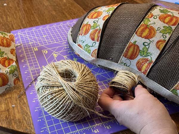 Fall Wreath Jute Wrapped