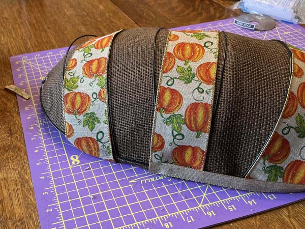 Fall Wreath Start Glue Ribbon