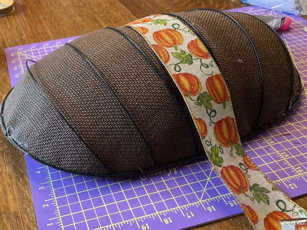 Fall Wreath Wrap First Ribbon
