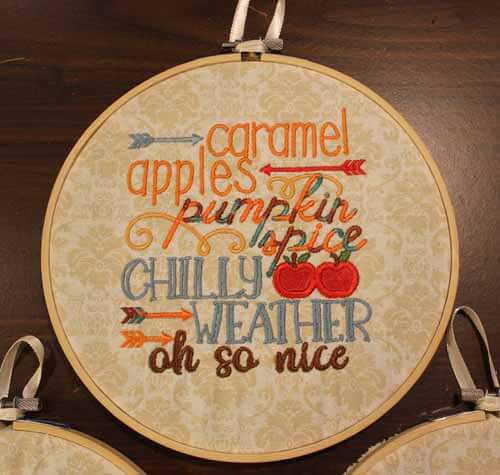 Fall Hoop Embroidery Decor