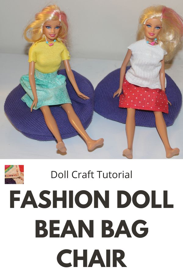 Fashion Doll Bean Bag Chair Tutorial - pin