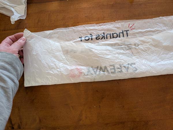 Fashion Doll Dress From Plastic Bag 5 Fold Bag In Half Lengthwise