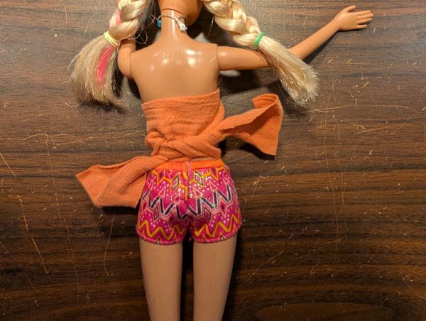 Fashion Doll No Sew Sleeveless Top 7 Tie ends