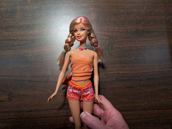 Fashion Doll No Sew Sleeveless Top 9 Finished