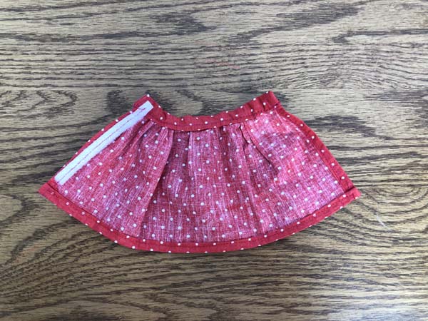 Fashion Doll Skirt Finished Back