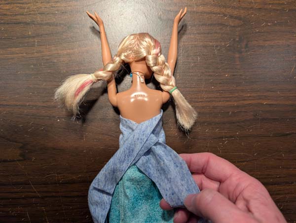 Fashion Doll Wrapped Top 3 Wrap to Back