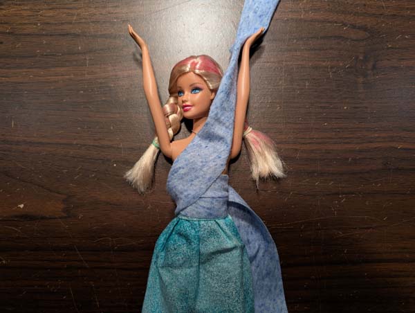 Fashion Doll Wrapped Top 4 Wrap to Front one side over shoulder