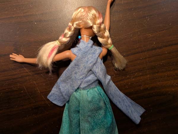 Fashion Doll Wrapped Top 6 Cross in Back