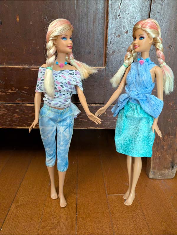 Fashion doll wrapped top two dolls