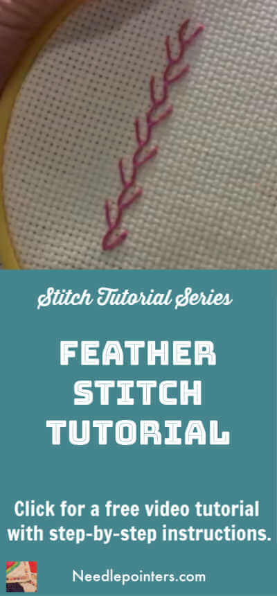 Cross Stitch and Embroidery - Feather Stitch - Pin