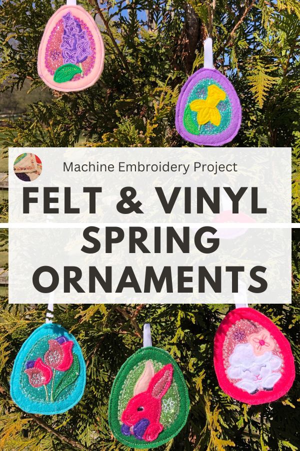 Felt & Vinyl Spring Ornaments - pin