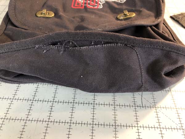 Field Bag Fix Line 1 Hole in seam