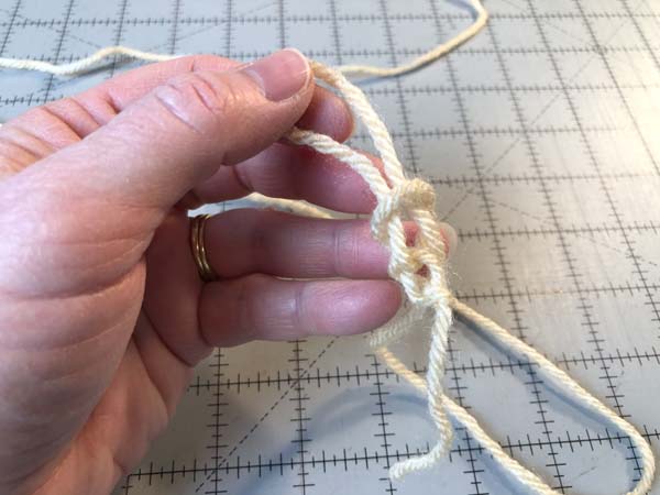 Finger Knitted Bracelet 8 Pull Through