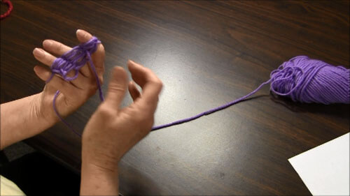 Finger Knitting Tutorial - Knitting so far