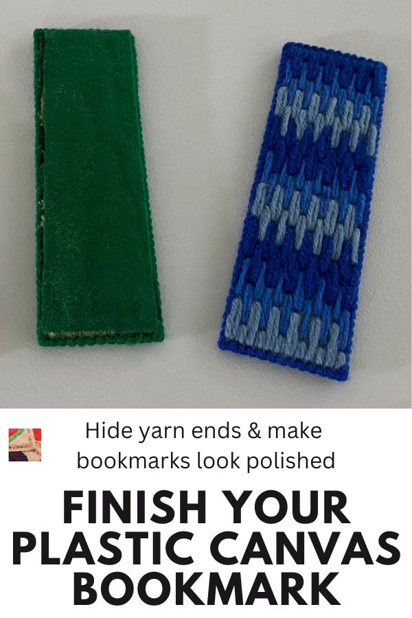 Finish Plastic Canvas Bookmark - pin