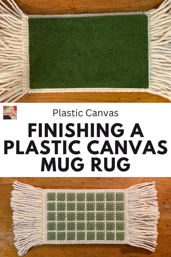 Finish Plastic Canvas Mug Rug - pin