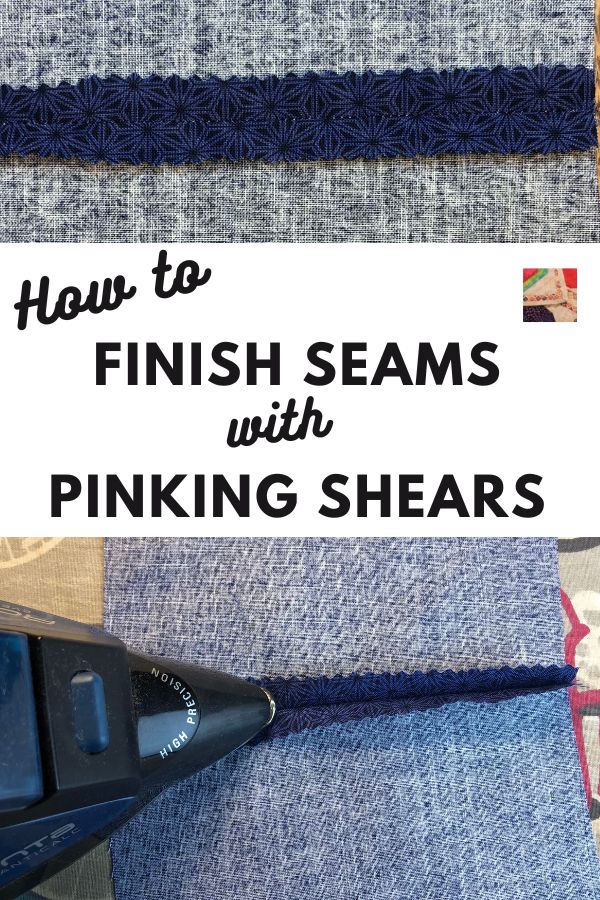 How to Finish Seams with Pinking Shears - pin