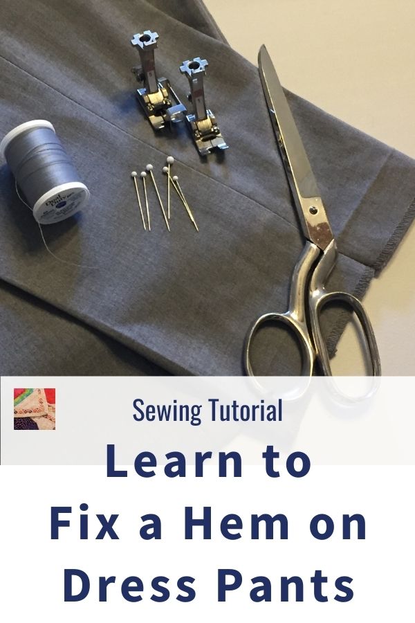 Blind Hem Stitch Tutorial - pin