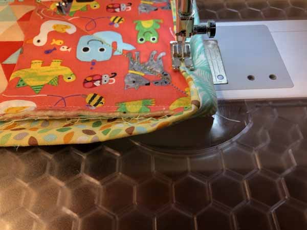 Flange Quilt Binding Approaching Corner