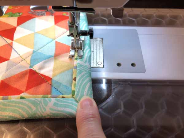 Flange Quilt Binding Next Corner Folded