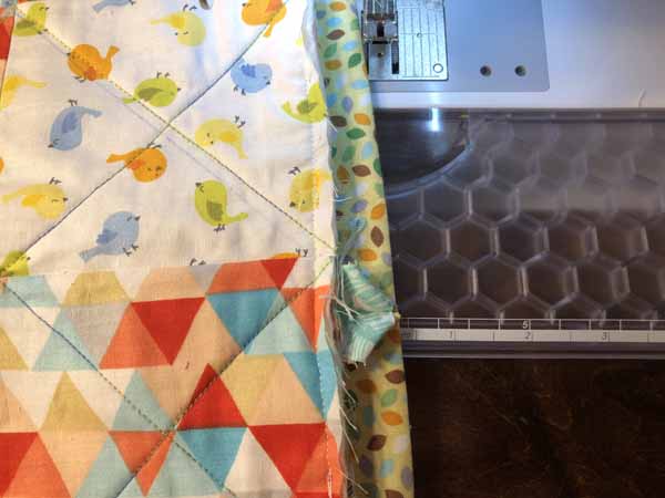 Flange Quilt Binding Points Folded In