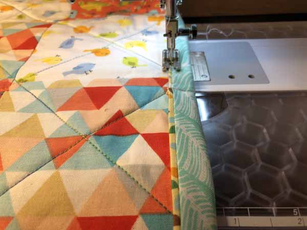 Flange Quilt Binding Stitch In the ditch