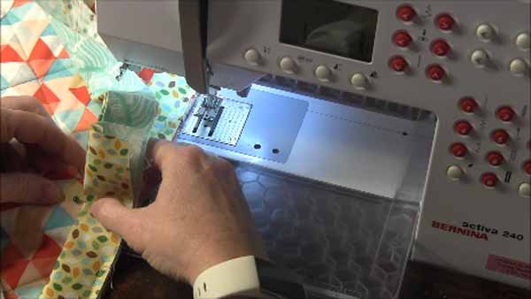 Flange Quilt Binding Tutorial Pin Ends together