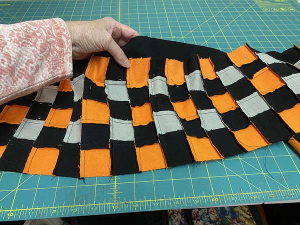 Flannel Checkered Scarf Layer Scarf and Backing Right Sides Together