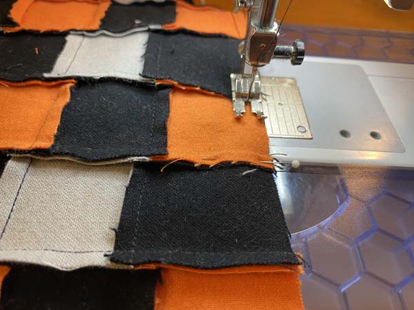 Flannel Checkered Scarf Sew around edge