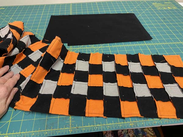 Flannel Checkered Scarf Sewn Together