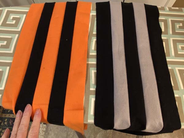 Flannel Checkered Scarf Strips Sewn