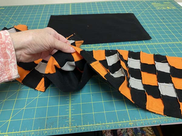 Flannel Checkered Scarf Turn Through Opening