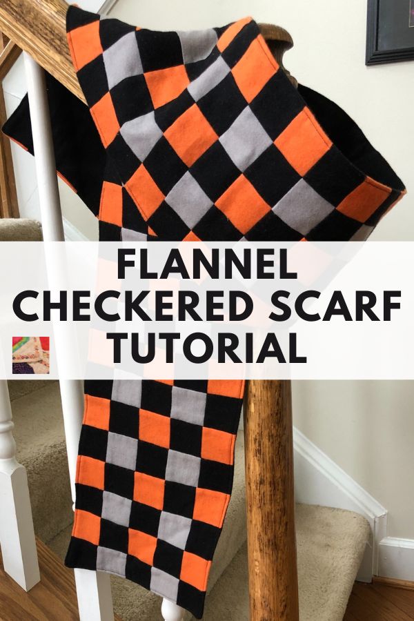 Flannel Checkered Scarf Tutorial - pin