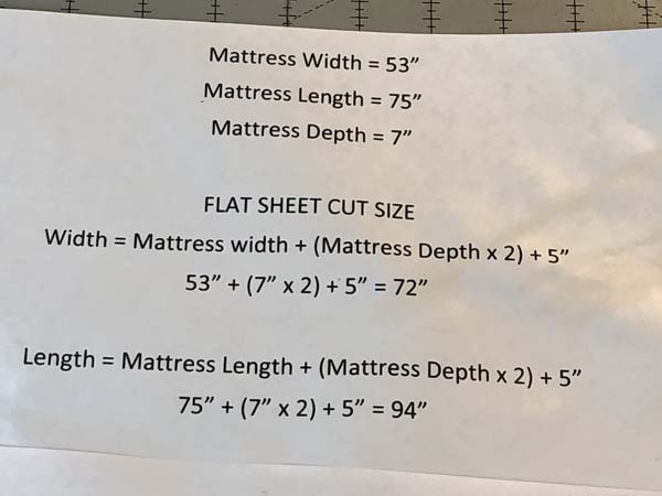 Flat to Fitted Sheet Calculate Sheet Length