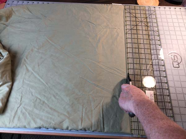 Flat to Fitted Sheet Cut Side