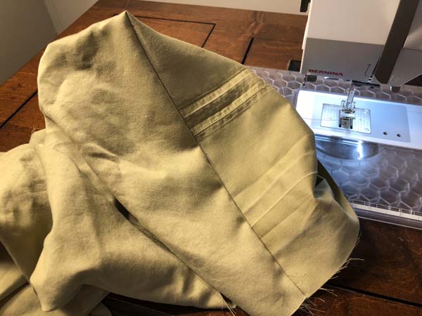 Flat to Fitted Sheet Finished French Seam Right Side