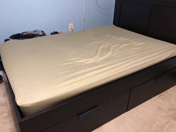 Flat to Fitted Sheet Finished On Bed