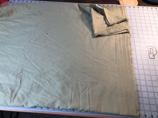 Flat to Fitted Sheet Fold Sheet To Cut Off Sides