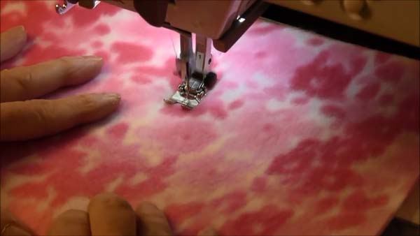 Fleece Fringed Scarf 11 sew short end