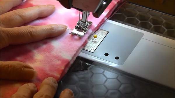 Fleece Fringed Scarf 6 sew seam