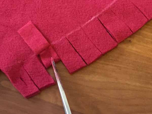 Fleece Heart Pillow Cut Hole Bottom Strip