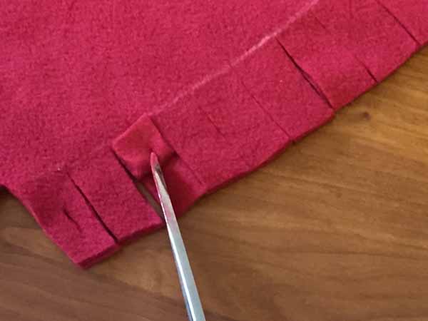 Fleece Heart Pillow Cut Hole Top Strip