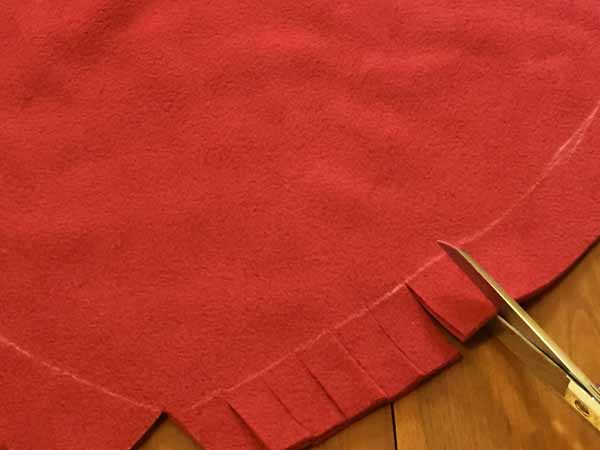 Fleece Heart Pillow Cut Strips