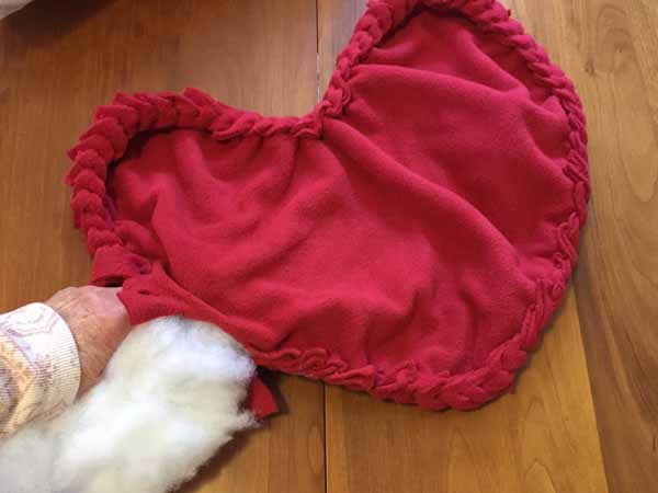 Fleece Heart Pillow Stuff Heart